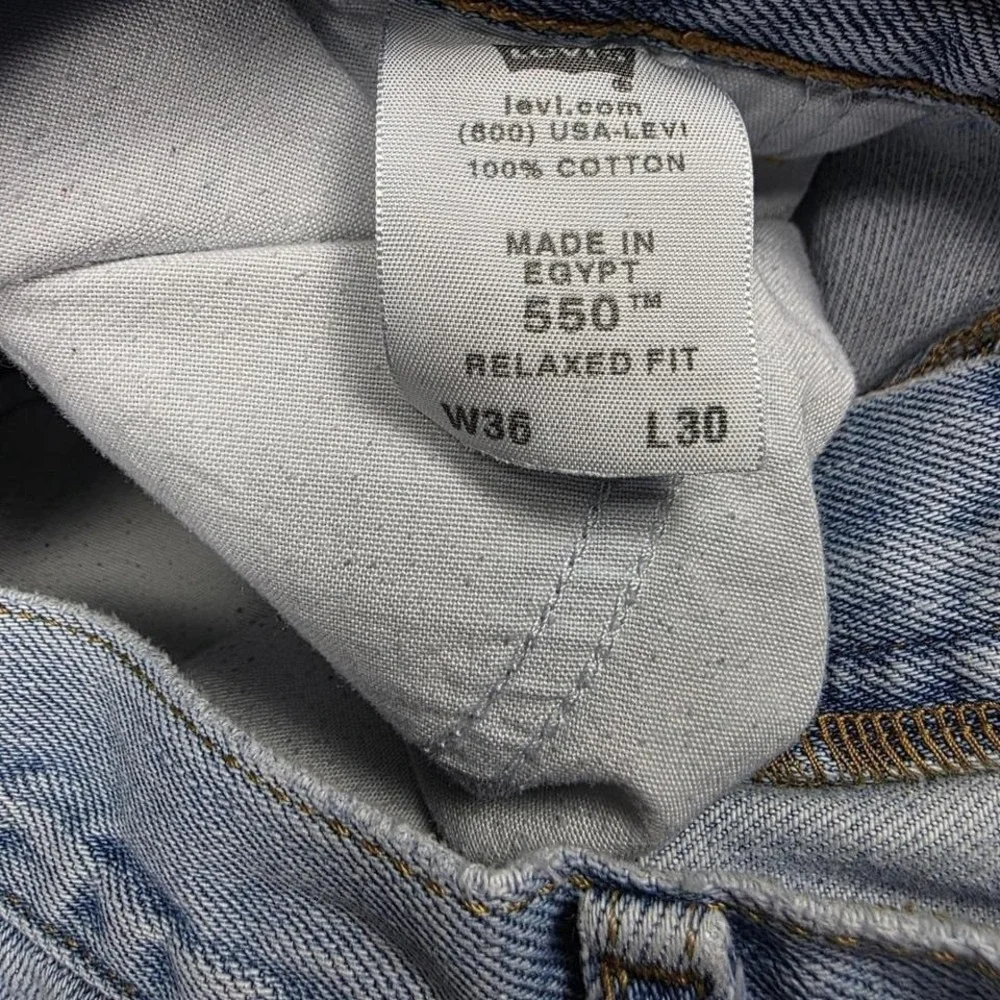Levi's Jeans Mens 36x29‎ Blue Relaxed Fit Light Wash